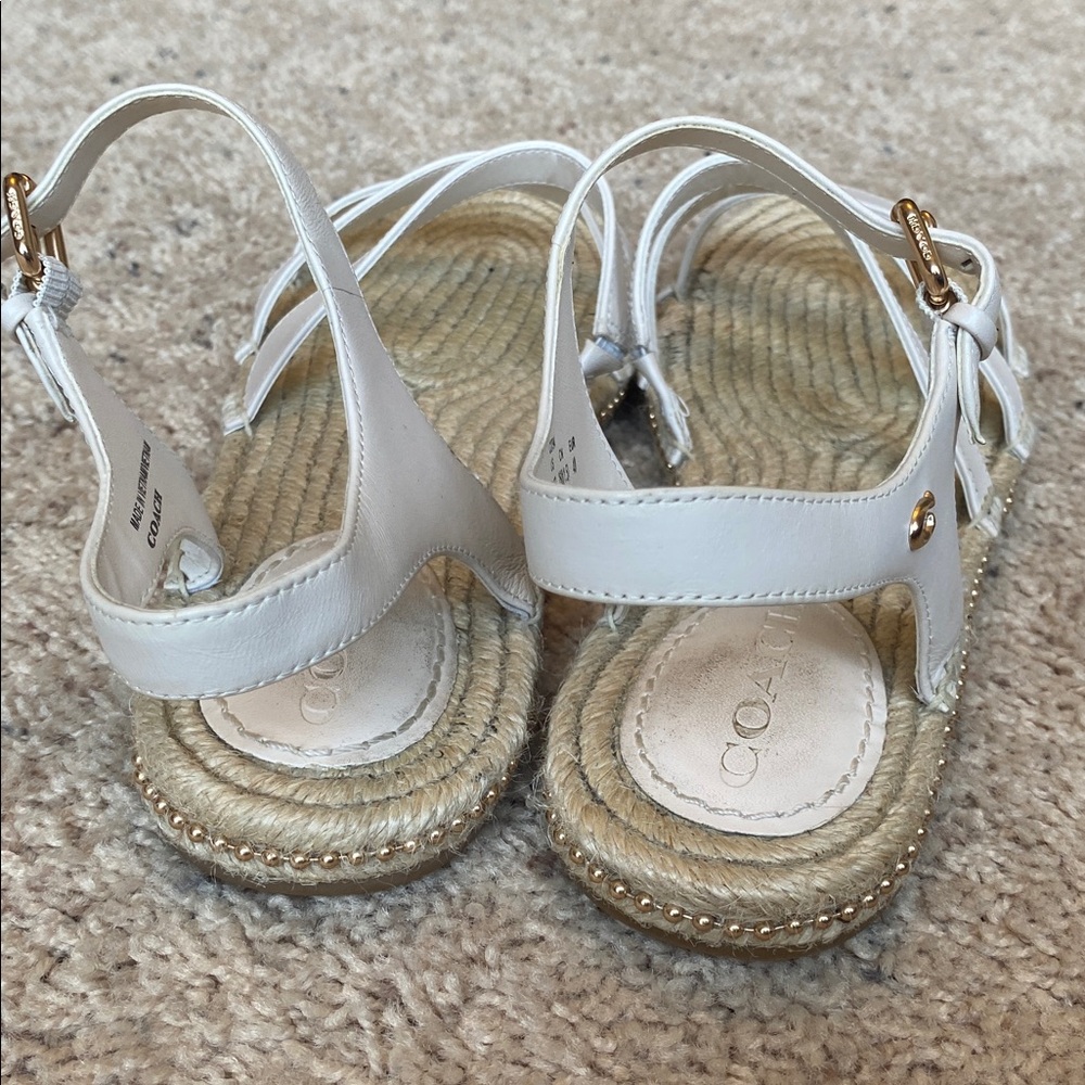 Women’s White Espadrille Strappy Sandals - Picture 4 of 10